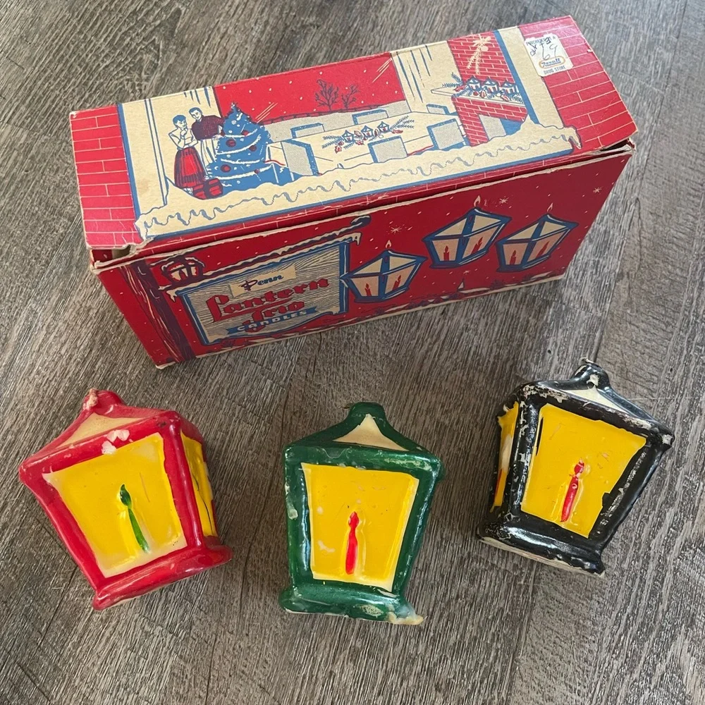 Vintage Penn Lantern candle set